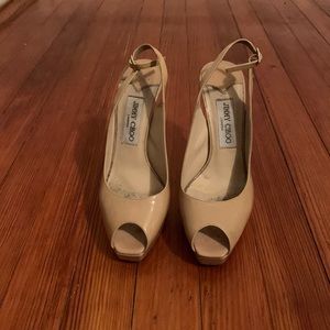 Jimmy Choo Platform Peep Toe Sling-backs